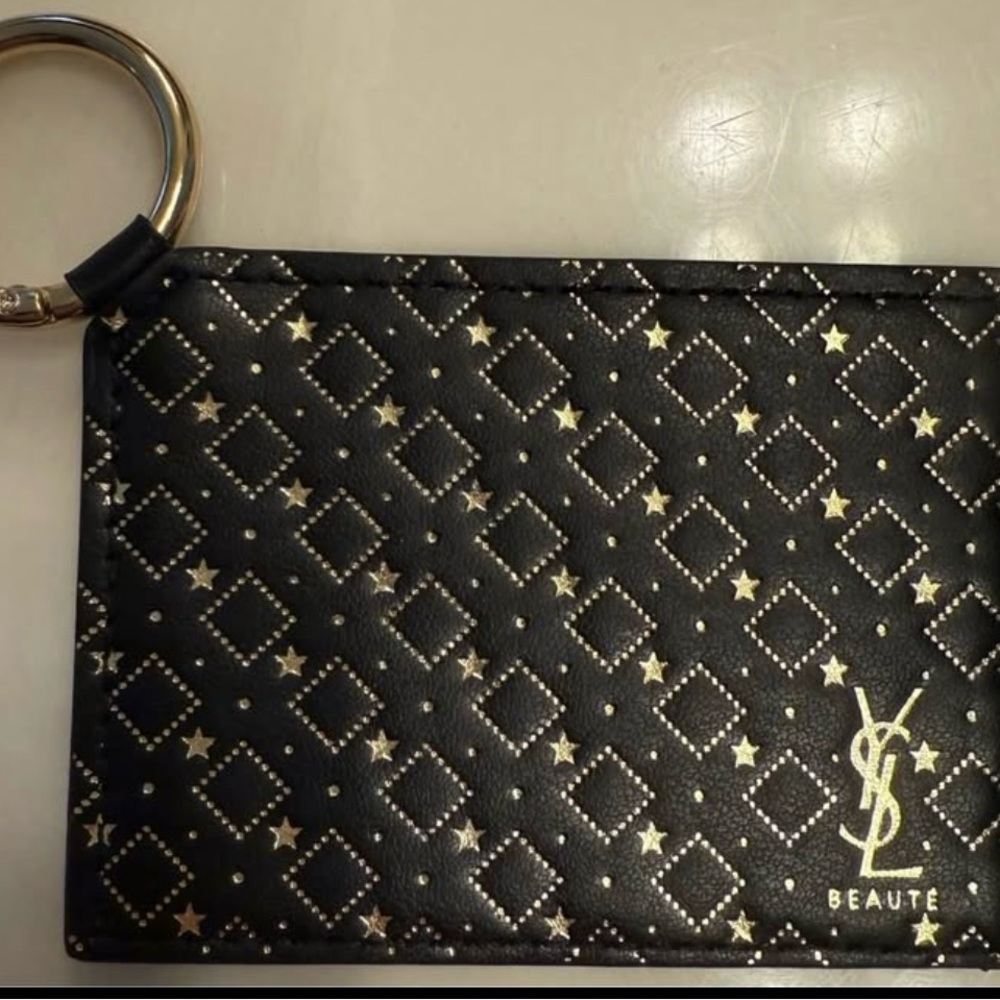 YSL Beaute Black and Gold keychain mirror